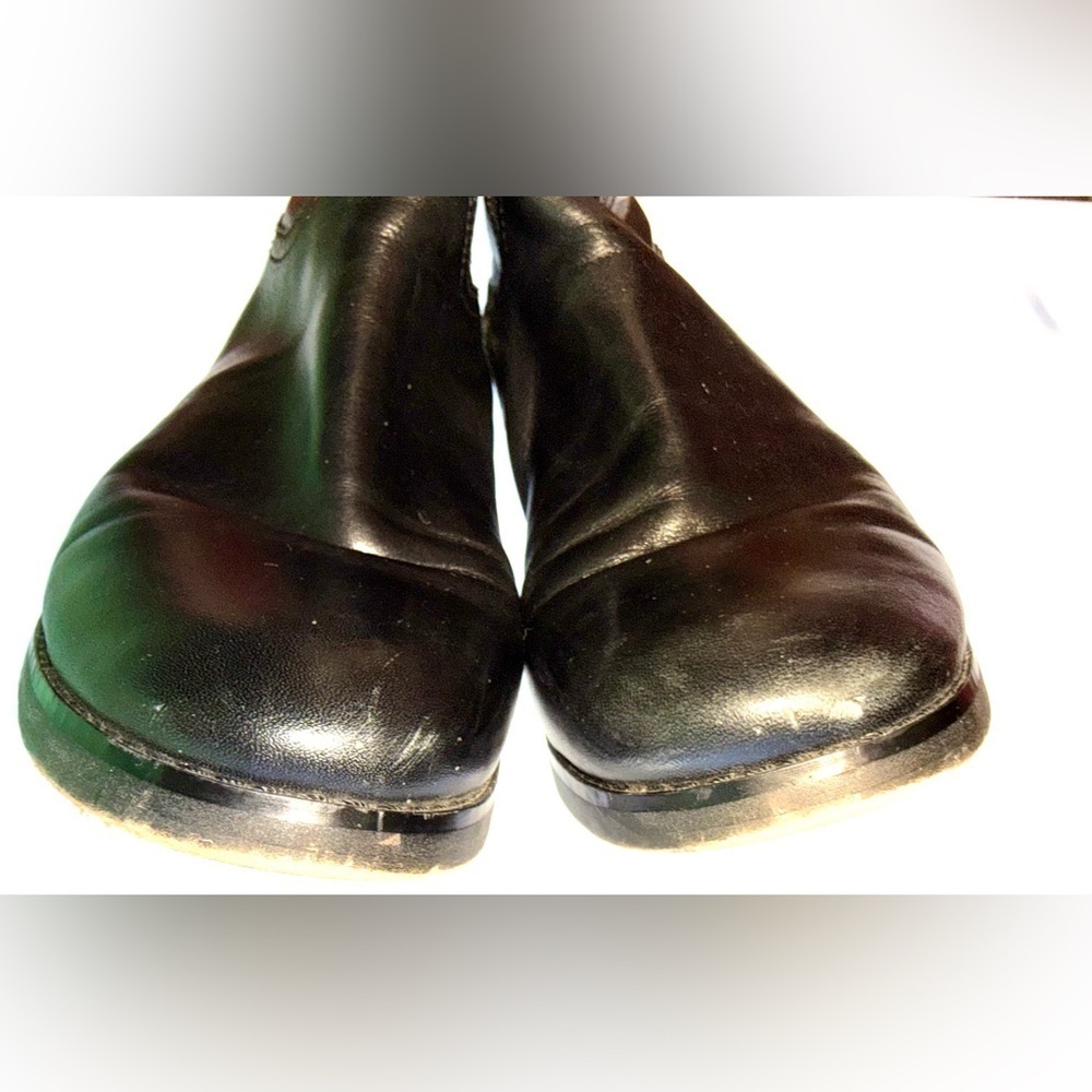 Michael Kors Stockard Two-Tone Black & Mocha Brown Leather Riding Boots - 8 - Picture 8 of 8